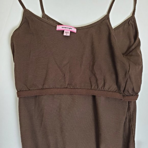 Energie Beaded Drawstring Waist Brown Tank Top Women's Small - Picture 4 of 12
